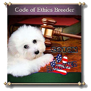 Coton de Tulear Code of Ethics Breeders with North American Coton Association and Canadian Coton de Tulear Club